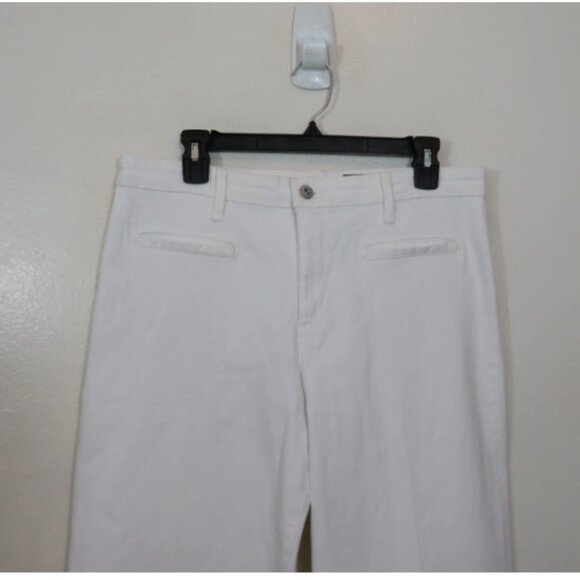 AG Adriano Goldschmied Size 32 The Lana Wide Leg Trouser Pants White High Rise - Picture 4 of 9